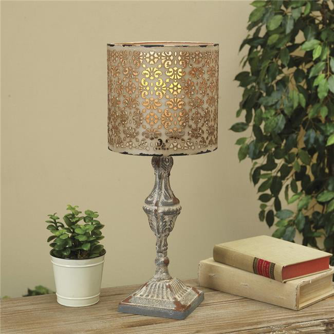 Pedestal Candle Holder With Lamp, Candlestick Lamp Shade Holder