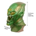 thumbnail image 3 of Máscara de duendes verdes para cosplay de Halloween, casco de látex, 3 of 4