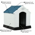 thumbnail image 5 of Gymax Plastic Dog House Medium-Sized Pet Puppy Shelter Waterproof Ventilate Blue, 5 of 10