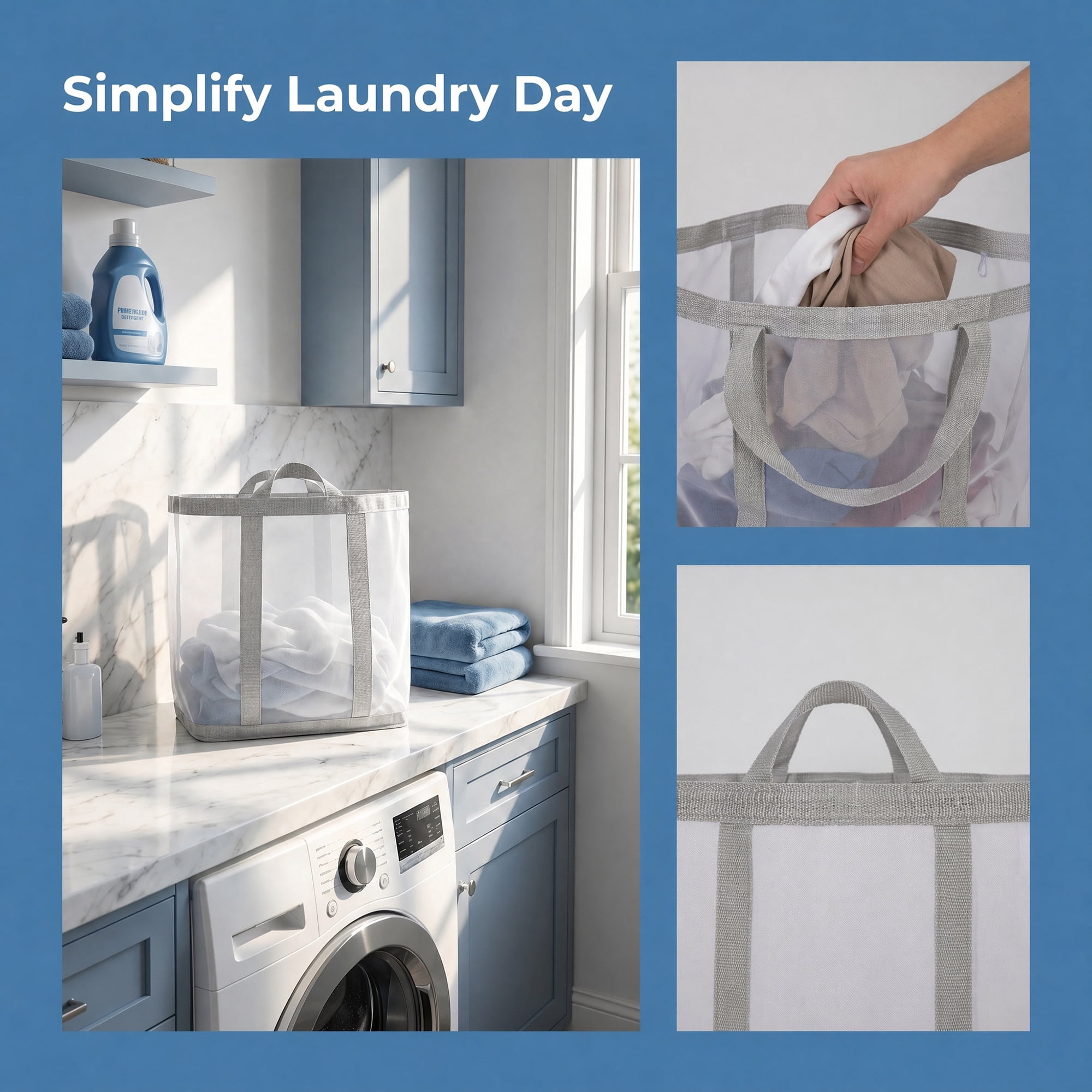 Unique Bargains Collapsible Polyester Laundry Hamper for Home and Travel Use 13.8"x8.7" Gray