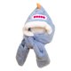 thumbnail image 4 of Bufanda con capucha, gorro de animales, gorro con protección para las orejas, gorro para niñas y niños, 3 en 1, novedad Cocodrilo, 4 of 7