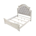 thumbnail image 6 of 5Pc Queen Bedroom Set, Solid Wood Antique Queen Size Bed Frame with Button Tufted Upholstery Headboard, 5-Drawer Chest, Dresser, 3-Drawer Night Stand, Traditional Style Bedroom Furniture Set, White, 6 of 9