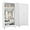White, variant on Metal Armoire Wardrobe Closet with Hanging Rod, Clothing Storage Cabinet with Adjustable Shelves for Laundry Room, Bedroom, Home Office, Bathroom