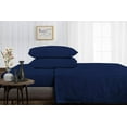 thumbnail image 3 of 300 Thread Count Sheet Set 4 Piece - Extra Soft 100% Egyptian Cotton 16" Deep Pockets Sheets, Luxury Bed Sheets, Long Staple & Machine Washable Cooling Sheets - Navy Blue Solid, King Size., 3 of 6