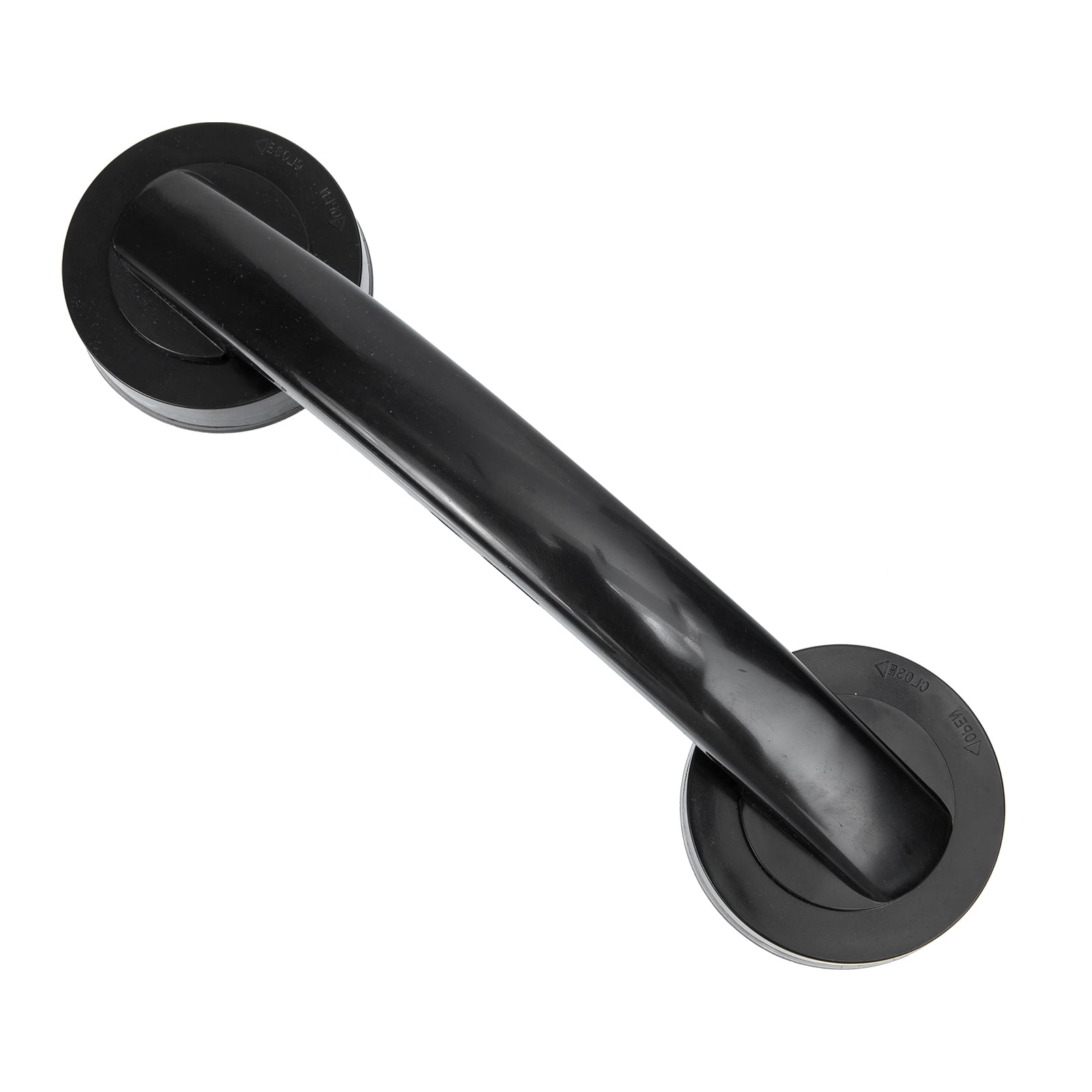 ELAYARD Large Black ABS Cup Safety Shower Grab Bar Handle 1 Set