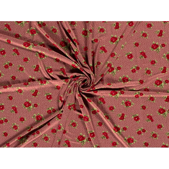 Minerva Viscose Jersey Stretch Knit Fabric Rose - per yard