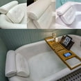 thumbnail image 4 of 3D Bath Pillow Spa Bathtub Pillow with 4 Suction Cups, Head Neck Back and Shoulder Support Bath Pillows for Hot Tub, Jacuzzi, Home Spa White, 4 of 8