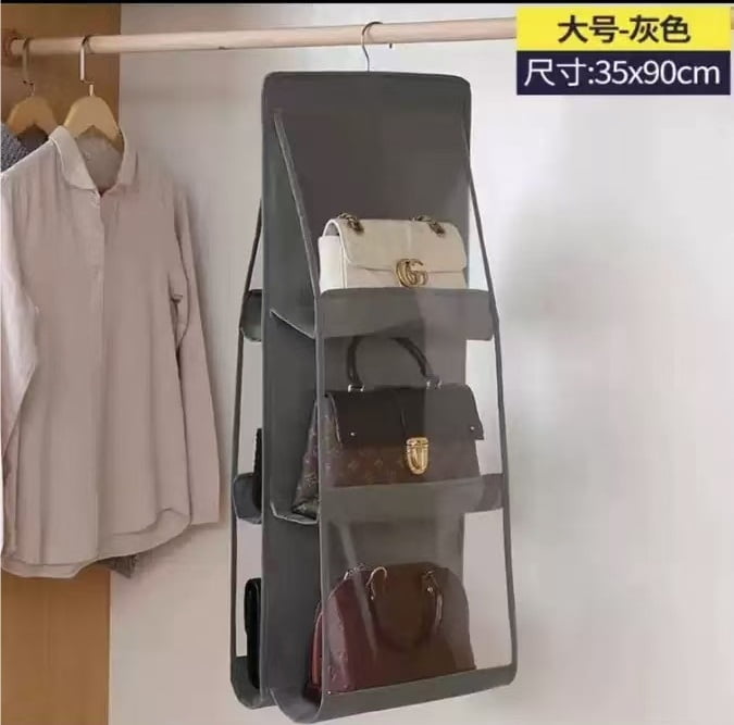 Door Hanging Shoe Rack Organizer, Clear Holder, Pockets Wall Shoes Bag, Portable Closet Wardrobe, Cabinet Behind The Doors This product contains only a storage bag.