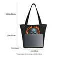 thumbnail image 4 of Ratiio Flame Metal Skull Print Shoulder Bag for Women, Polyester Crossbody Purse Lightweight Handbag for Daily Travel and Casual Use, 4 of 6