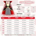 thumbnail image 5 of Benylion Princess Dress With Cape for Girls Queen of Hearts Christmas Birthday Party Cosplay Costume Toddler Ruffle Sleeve Fancy Outfit Gift for 9-10 Years, 5 of 6