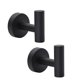 thumbnail image 1 of 2pcs Bathroom Towel Hook Matte Black Coat Hooks Wall Mount Heavy Duty Wall Hooks Door Hanger 304 Stainless Steel Waterproof Rust Proof, 1 of 5