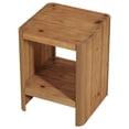 thumbnail image 2 of GVN 2-Tier Solid Wood Small Side Table with Open Storage Shelf, Sofa Side Table for Living Room, Bedroom, Small Spaces, Easy Assembly, Natural Wood, 2 of 4