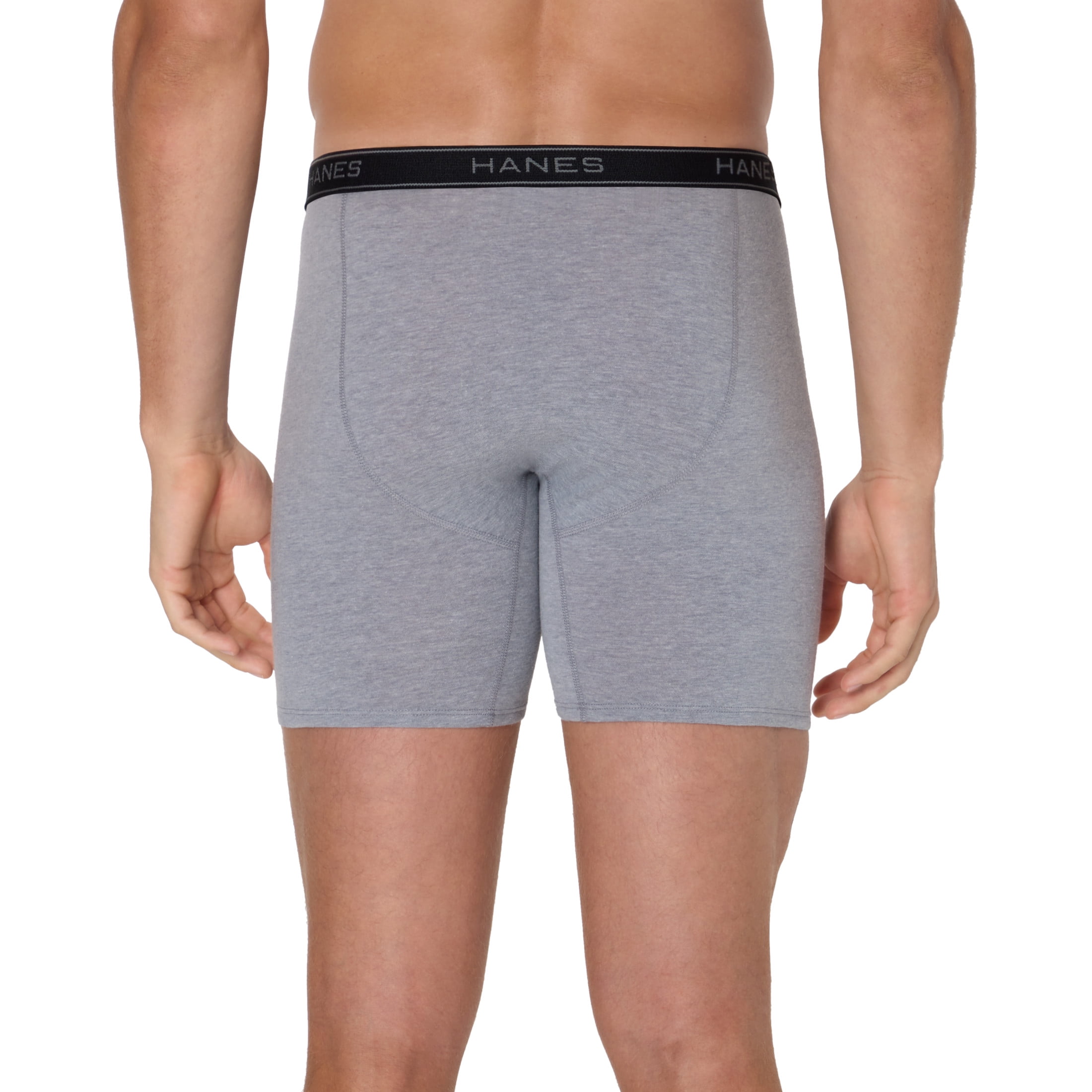 Hanes Mens Underwear Boxer Briefs, 3-Pack, Stretch Underwear for Men, Moisture-Wicking, No Ride Up