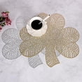 thumbnail image 2 of Léger Pvc Set de Table Style Luxe Isolé Set de Table Or Trèfle Décor Creux Tapis de Table Restaurant Western Nourriture Ronde Plateau Tapis, 2 of 5