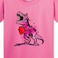 thumbnail image 4 of Inktastic Valentine's Day Graffiti T-rex with Heart Shaped Candy Box Youth T-Shirt, 4 of 5