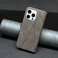 thumbnail image 6 of for iPhone 16 Pro Case Wallet Case with Card Holder [RFID Blocking] Magnetic Closure Folio Kickstand, Men's Retro Premium Shockproof PU Leather Flip Case Wallet for iPhone 16 Pro,Gray, 6 of 8