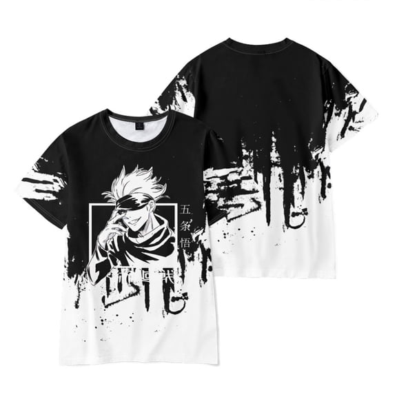 YOUSHENGER 3D Print Satoru T-Shirt Men Women Unisex Crewneck Tees Tops Casual  Anime Gojo Short SleeveTShirt