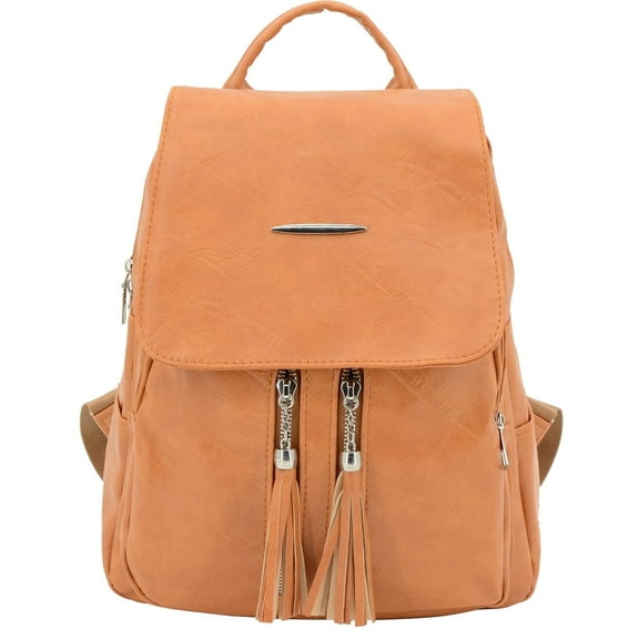 Derstuewe School Backpack ,Purse For Women Fashion Tassel Zipper Ladies Travel Bag