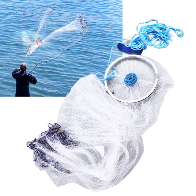 Bait Net, Fishing Net Manual Wide Range Fishing Tools American Style Cast Net High Efficient Aluminum Ring Lightweight For Sea For River For Pool