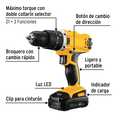 thumbnail image 2 of Kit rotomartillo/destornillador 1/2", 20V con 32 accesorios Eo Safe Imports Negro, 2 of 5