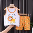 thumbnail image 1 of Conjunto de 2 piezas para niños, Camiseta de algodón, pantalones cortos, ropa sin mangas qym unisex, 1 of 2
