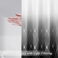 thumbnail image 6 of Black and White Stall Shower Curtains for Bathroom Ombre Shower Curtain Geometric Pattern Modern Bathroom Curtains Waffle Weave Fabric Shower Curtain Set with Hooks, 36x72, 6 of 6