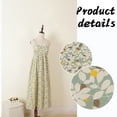 thumbnail image 3 of Vestido floral de algodón con viento de playa, vestido suelto sin espalda de talla grande, vestido de fiesta con tirantes., 3 of 5