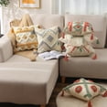 thumbnail image 2 of Nvzi 4 fundas de almohada con mechones, estampado verde, funda de almohada colorida, ilumina el paisaje de tu dormitorio, 17,72 x 17,72 pulgadas (estilo E), 2 of 5
