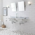 thumbnail image 7 of Water Creation Empire 60" Double Plastic Wash Stand - Chrome & Clear, 7 of 7