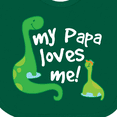 thumbnail image 4 of Inktastic My Papa Loves Me Dinosaur Boys Baby Bib, 4 of 4