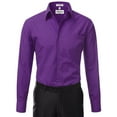 thumbnail image 2 of Berlioni Italy Men's Long Sleeve Solid Premium Dress Shirt, 2 of 4