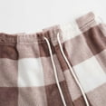 thumbnail image 4 of DHFJKG Women Winter Fuzzy Pajama Plaid Shorts Elastic Drawstring Pyjama Casual Loose Fit Shorts Sleep Trendy Trousers, 4 of 5