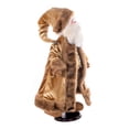 thumbnail image 2 of Vickerman 24" Mocha Velvet Santa Doll with Stand. This santa has glasses, stand is removeable., 2 of 7