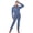 Light Blue, variant on Women 2-Piece Quarter Zip Soft Stretch Sweatsuit Fleece outfit