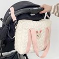 thumbnail image 4 of Bolsa de pañales para el cuidado del bebé Lindo bolso de pañales de dibujos animados Casual portátil acolchado para mamá, 4 of 6