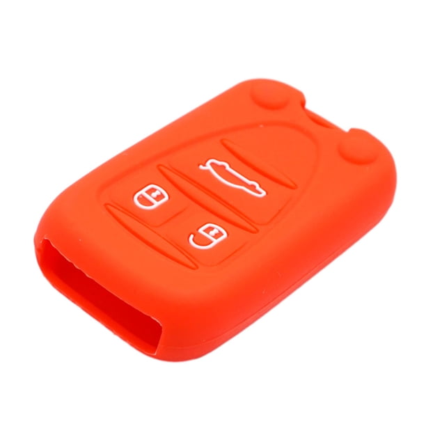 Riwesomey Funda de silicona para llave de coche, funda protectora para llaves de vehículo, accesorios de actualización para automóvil, piezas Automoción decorativa y accesorios Rojo