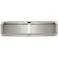 thumbnail image 3 of Titanium Ridged Edge 6mm Brushed and Polished Band, 3 of 9