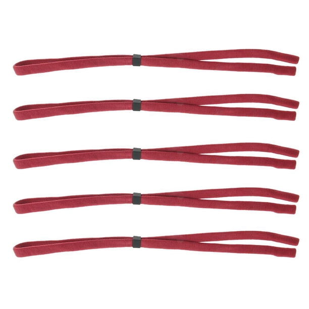 Paquete de 5 correas para sujetar gafas deportivas, cordón para el cuello, para gafas rojo