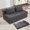 Gray, variant on GNIXUU Folding Sofa Bed, 3-in-1 Convertible Sleeper Sofa, Corduroy Foldable Boneless Floor Futon Couch with Backrest & Pillows,Lazy Sofa for Home Living Room Office Apartment,Black