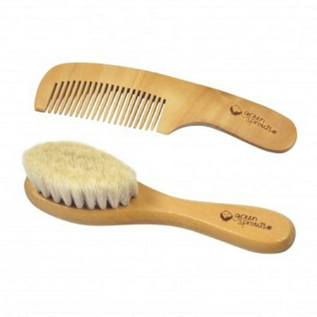 Baby Wooden Brush and Comb Set, Natural, Includes 1 brush and 1 comb Natural wood. Extremely soft brush Get rid of tangles and keep hair soft with this.., By green (Best Way To Get Rid Of Neck Hair)