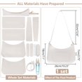 thumbnail image 2 of DIY PU Imitation Leather Shoulder Bag Making Kit PU Imitation Leather Crossbody Handbag Material Tool Set Woman Handmade Satchel Handbag Making Kit for Bag Making White 10.2x2.7x7.1 Inch, 2 of 9