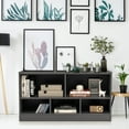 thumbnail image 2 of Gymax Kids 5-Cube Storage Cabinet 2-Shelf Wood Bookcase Organizer Grey, 2 of 10