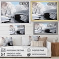 thumbnail image 4 of Designart "Winter Scene at the White Bridge I" Bridges Floater Framed Canvas Wall Art, 4 of 7