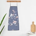 thumbnail image 3 of Uemuo Watercolor Flowers Butterfly Printed Bib Apron, Adjustable , Water and Oil Resistant, Cooking Kitchen Chef Apron for Women Men, 3 of 5