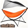 thumbnail image 1 of Hamac Portable pour Extérieur/jardin avec Support à Pliage Rapide, Pare-Soleil Ajustable et Sac de Rangement, Chaise Hamac pour Adulte/enfant, Hamac Robuste Adapté au Camping, 1 of 6