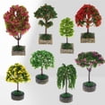 thumbnail image 2 of Dollhouse Miniature Flower Tree Fruit Tree With Plastic Base Micro Landscape Sand Table Train Scenery Moss Bonsai Model Accesso,F,1pc, 2 of 7