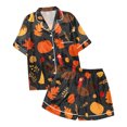 thumbnail image 4 of Postpartum Recovery Lounge Sets – Comfortable Pajama Sets for Women, Soft Sleepwear Ladies' Thanksgiving Turkey Print Pajama Shorts Set 2024, 4 of 5
