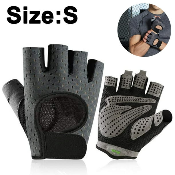 Guantes de entrenamiento para hombres, mujeres y jóvenes, ventilados, con acolchado de silicona en la palma, para fitness, levantamiento de pesas, gimnasio, tenis, escalada, sin callos.