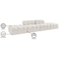 thumbnail image 3 of Meridian Furniture Ames 136" Cream Boucle Fabric Upholstered 4pc. Modular Sofa, 3 of 3