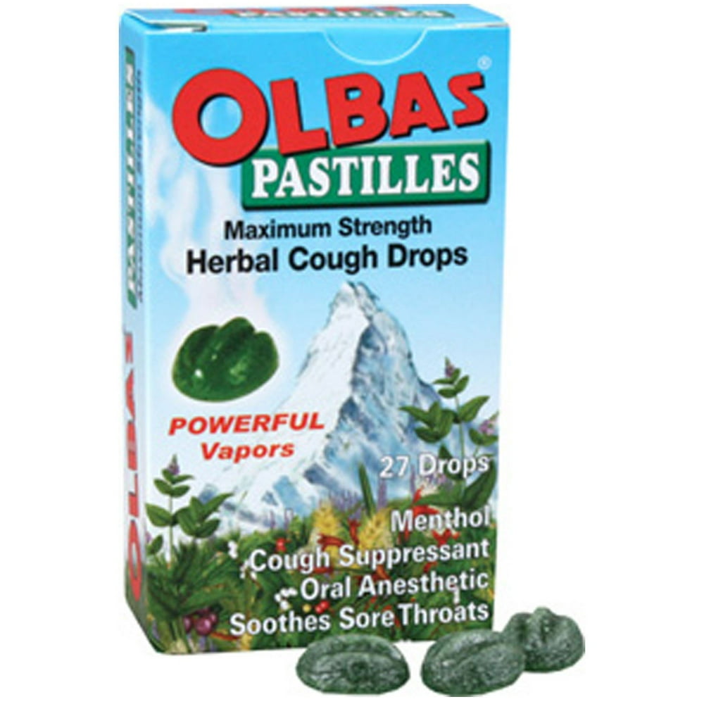 Olbas Therapeutic Pastilles Herbal Cough Drops Maximum Strength Menthol